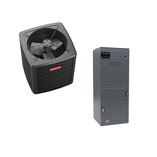 Goodman R-32 Single-Stage Multi-Family 14.5 SEER2 (Max) 2 Ton Heat Pump and Multi-Position Multi-Speed ECM TXV 2 Ton 17.5 inch R-32 Air Handler